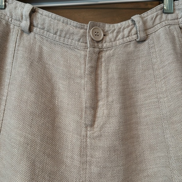 The Territory Ahead 100% linen Skirt womens 8 A Line knee length 90’s Y2K beige - Picture 4 of 10